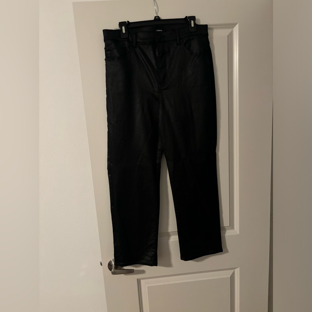 Express leather ankle pants